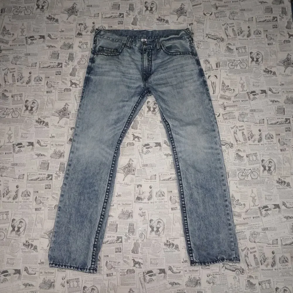 36 - Vintage Y2K True Religion Pants faded washed denim